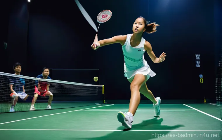 배드민턴 무릎 부상 관리 방법 - **Prompt 1: Strength and Prevention in Training**
    "A determined male badminton player, in his la...