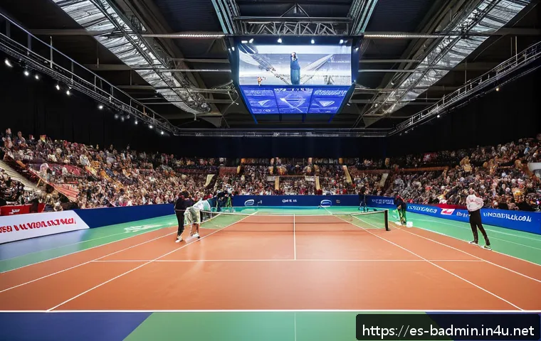 배드민턴 국제 대회 일정 - A dynamic scene inside the Birmingham National Badminton Centre during the All England Open 2024, fe...